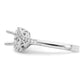 14k White Gold 1/3 Ct. Lab Grown Diamond VS/SI+ G+ 3/4 Ct. Round Center Engagement Ring