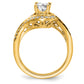 14k Yellow Gold 1/3 Ct. Lab Grown Diamond VS/SI+ G+ 3/4 Ct. Round Center Engagement Ring