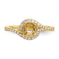 14k Yellow Gold 1/3 Ct. Lab Grown Diamond VS/SI+ G+ 3/4 Ct. Round Center Engagement Ring