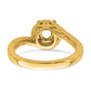 14k Yellow Gold 1/3 Ct. Lab Grown Diamond VS/SI+ G+ 3/4 Ct. Round Center Engagement Ring