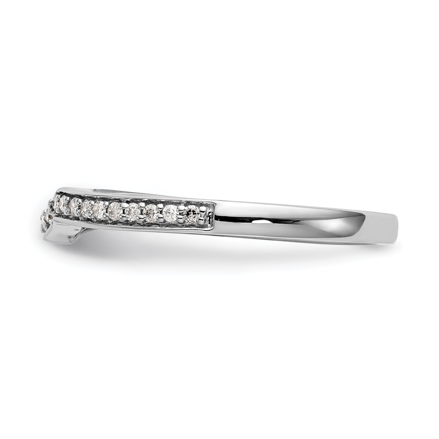 10k White Gold 1/10 Ct. Lab Grown Diamond VS/SI Wedding Band Ring