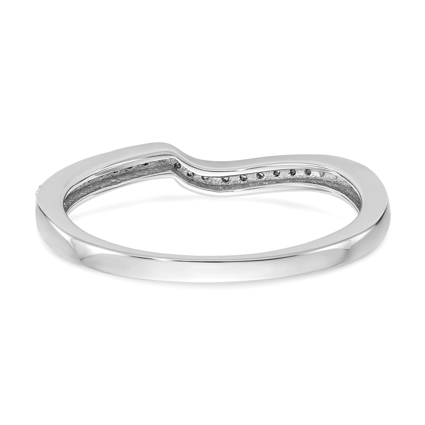 10k White Gold 1/10 Ct. Lab Grown Diamond VS/SI Wedding Band Ring