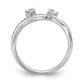 14k White Gold 1/3 Ct. Lab Grown Diamond VS/SI Contoured Wedding Band Ring