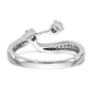 14k White Gold 1/3 Ct. Lab Grown Diamond VS/SI Contoured Wedding Band Ring