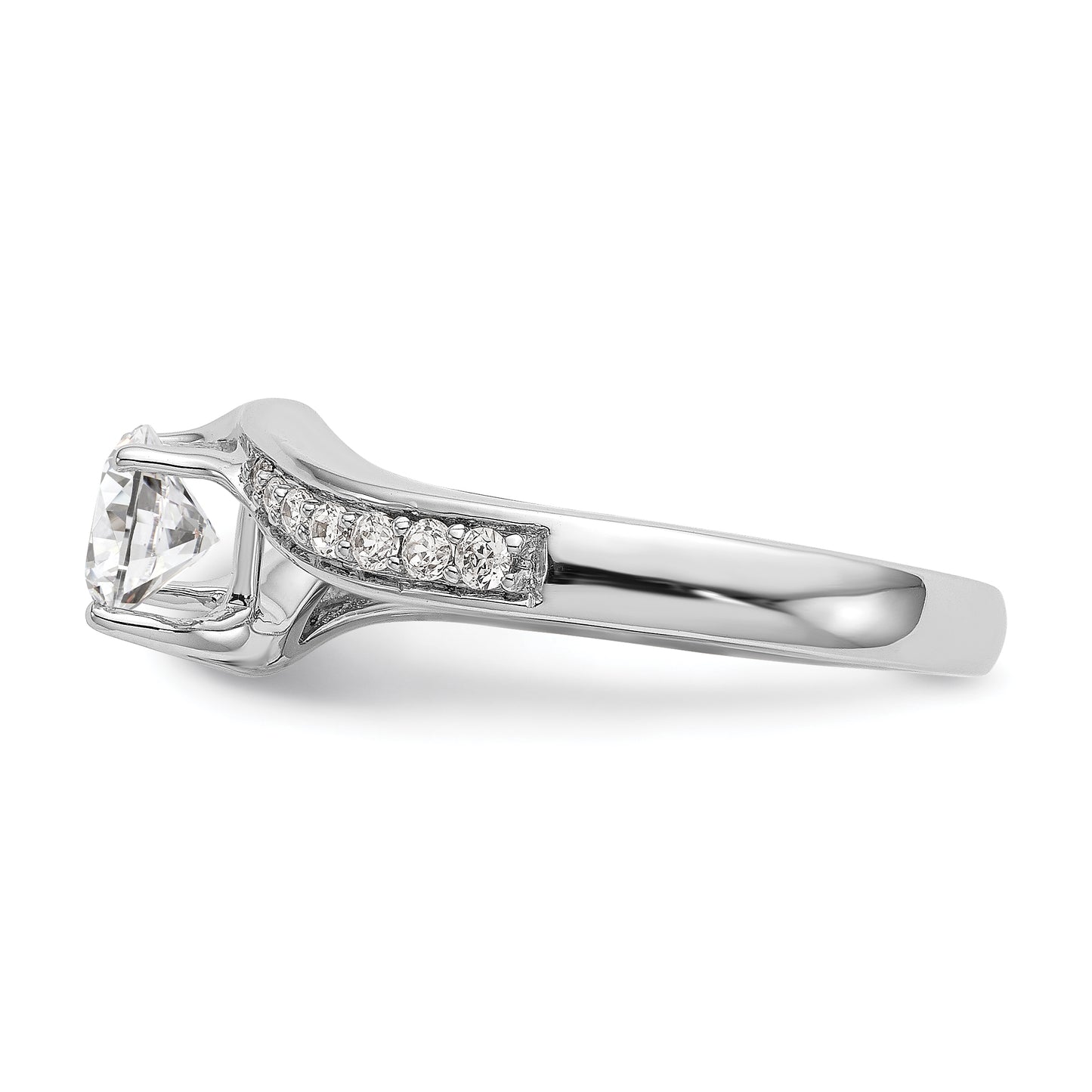 14k White Gold 5/8 Ct. Lab Grown Diamond VS/SI By-Pass Engagement Ring