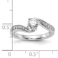 14k White Gold 5/8 Ct. Lab Grown Diamond VS/SI By-Pass Engagement Ring