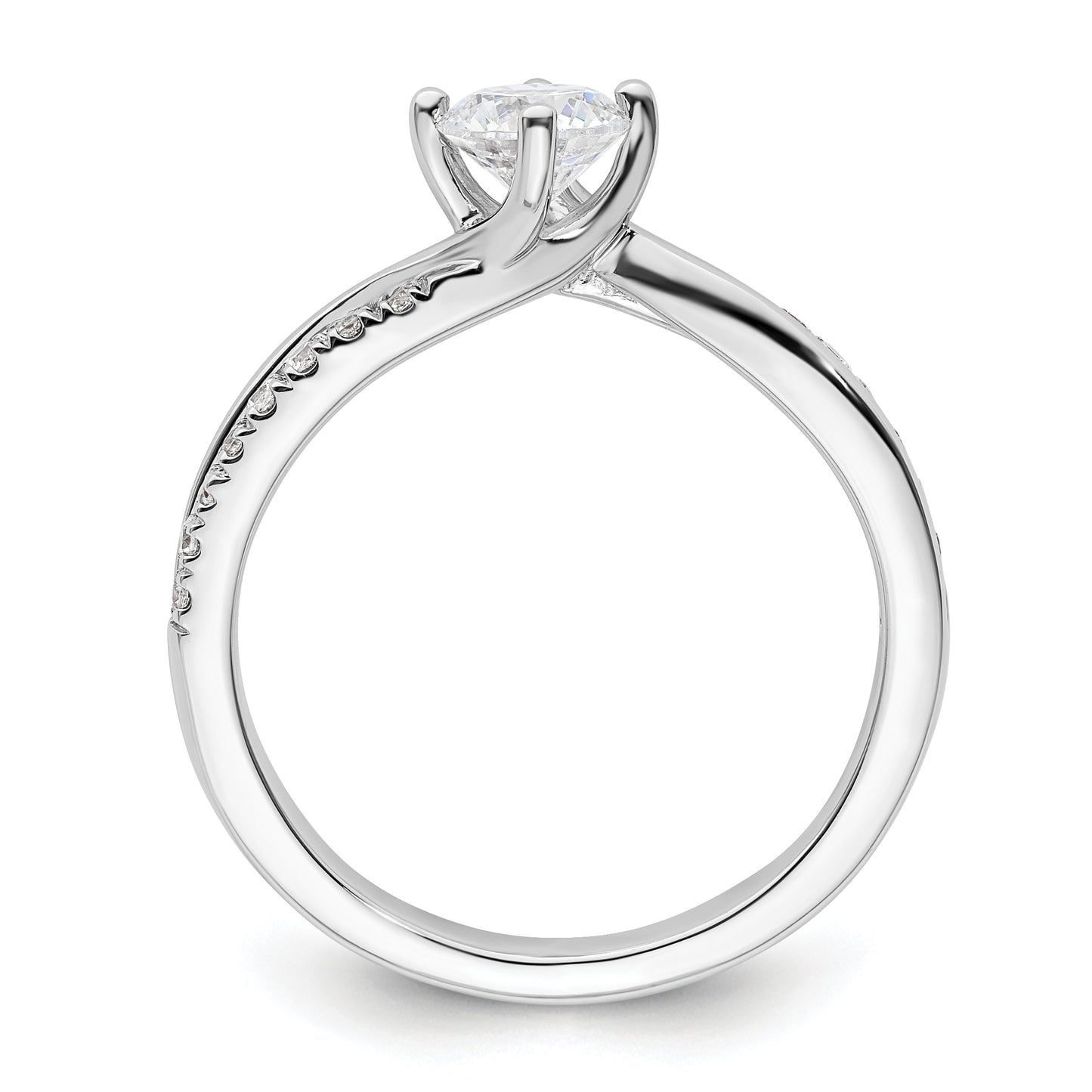 14k White Gold 1/2 Ct. Lab Grown Diamond VS/SI+ G+ Round Engagement Ring