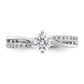 14k White Gold 1/2 Ct. Lab Grown Diamond VS/SI+ G+ Round Engagement Ring