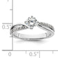 14k White Gold 1/2 Ct. Lab Grown Diamond VS/SI+ G+ Round Engagement Ring