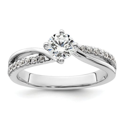 14k White Gold 1/2 Ct. Lab Grown Diamond VS/SI+ G+ Round Engagement Ring