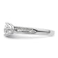 14k White Gold 3/7 Ct. Lab Grown Diamond VS/SI+ G+ Round Engagement Ring