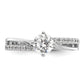 14k White Gold 3/7 Ct. Lab Grown Diamond VS/SI+ G+ Round Engagement Ring