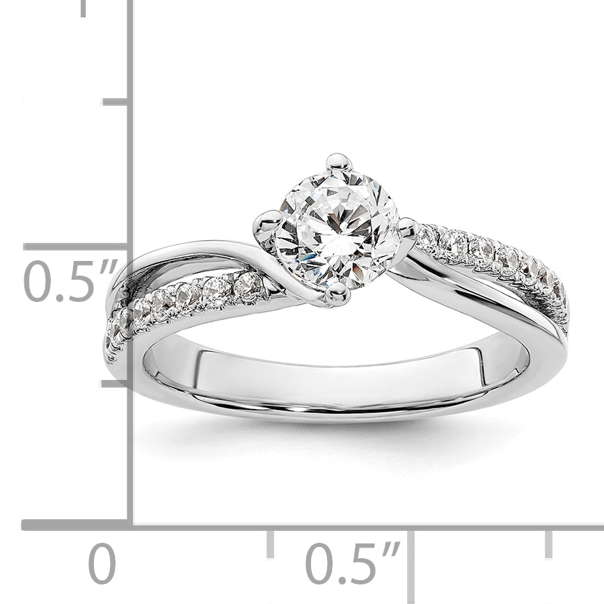 14k White Gold 3/7 Ct. Lab Grown Diamond VS/SI+ G+ Round Engagement Ring