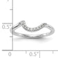 14k White Gold 1/10 Ct. Lab Grown Diamond VS/SI+ G+ Wedding Band Ring