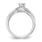 14k White Gold 1/10 Ct. Lab Grown Diamond VS/SI+ G+ Peg Set Engagement Ring