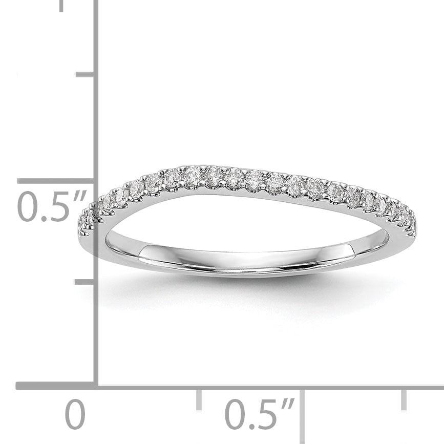 14k White Gold 1/8 Ct. Lab Grown Diamond VS/SI+ G+ Wedding Band Ring