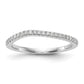 14k White Gold 1/8 Ct. Lab Grown Diamond VS/SI+ G+ Wedding Band Ring