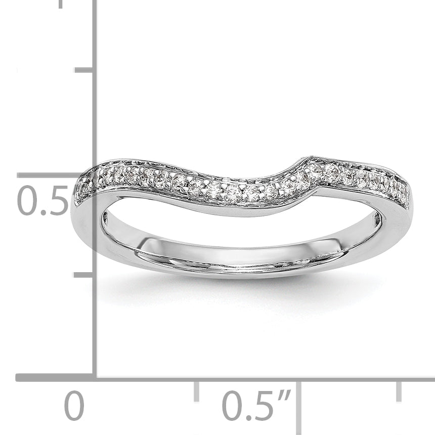 14k White Gold Two-Tone Rose and 1/8 Ct. Lab Grown Diamond VS/SI Wedding Band Ring