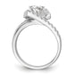 14k White Gold 1/2 Ct. Lab Grown Diamond VS/SI+ G+ Pet Set Engagement Ring