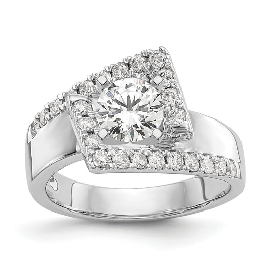 14k White Gold 1/2 Ct. Lab Grown Diamond VS/SI+ G+ Pet Set Engagement Ring