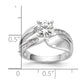 14k White Gold 1/5 Ct. Lab Grown Diamond VS/SI+ G+ Semi-Mount Pet Set Engagement Ring