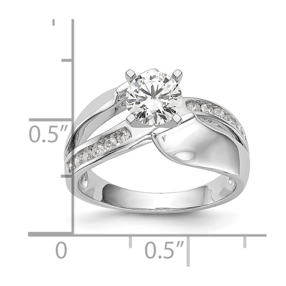 14k White Gold 1/5 Ct. Lab Grown Diamond VS/SI+ G+ Semi-Mount Pet Set Engagement Ring