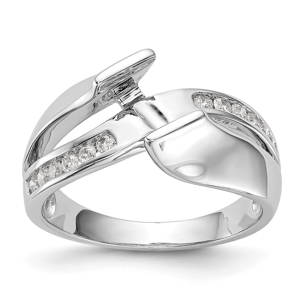 14k White Gold 1/5 Ct. Lab Grown Diamond VS/SI+ G+ Semi-Mount Pet Set Engagement Ring