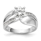 14k White Gold 1/5 Ct. Lab Grown Diamond VS/SI+ G+ Semi-Mount Pet Set Engagement Ring