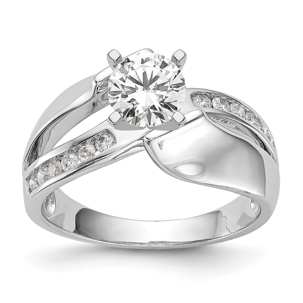 14k White Gold 1/5 Ct. Lab Grown Diamond VS/SI+ G+ Semi-Mount Pet Set Engagement Ring