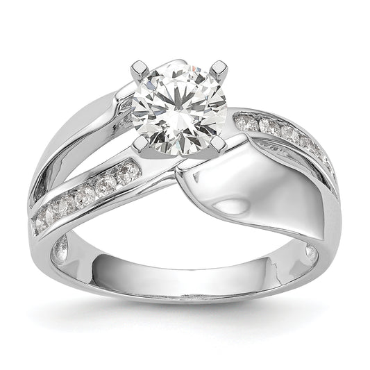 14k White Gold 1/5 Ct. Lab Grown Diamond VS/SI+ G+ Pet Set Engagement Ring