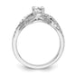 14K White Gold Lab Grown Diamond VS/SI FGH Round Engagement Ring