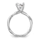 14k White Gold 1/5 Ct. Lab Grown Diamond VS/SI+ G+ 3/4 Ct. Center Round Bypass Engagement Ring