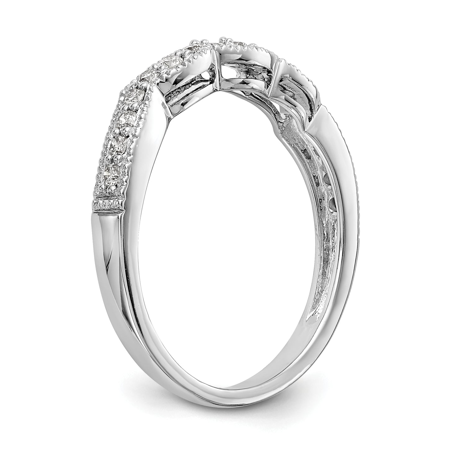 14K White Gold Lab Grown Diamond VS/SI+ G+ Wedding Band Ring