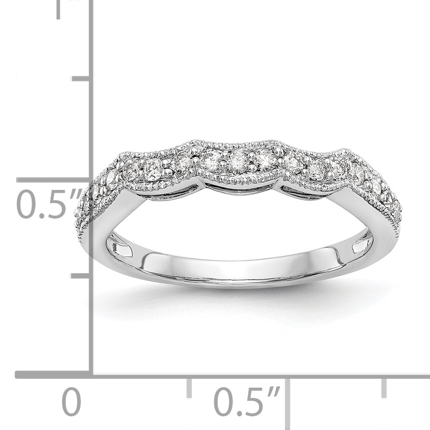 14K White Gold Lab Grown Diamond VS/SI+ G+ Wedding Band Ring