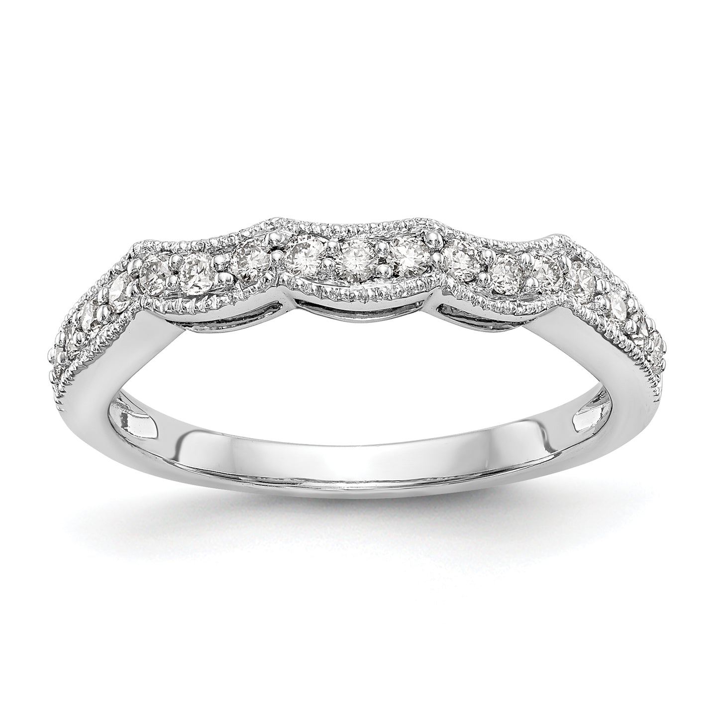 14K White Gold Lab Grown Diamond VS/SI+ G+ Wedding Band Ring