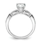 14K White Gold Lab Grown Diamond VS/SI FGH Round Semi-mount Engagement Ring