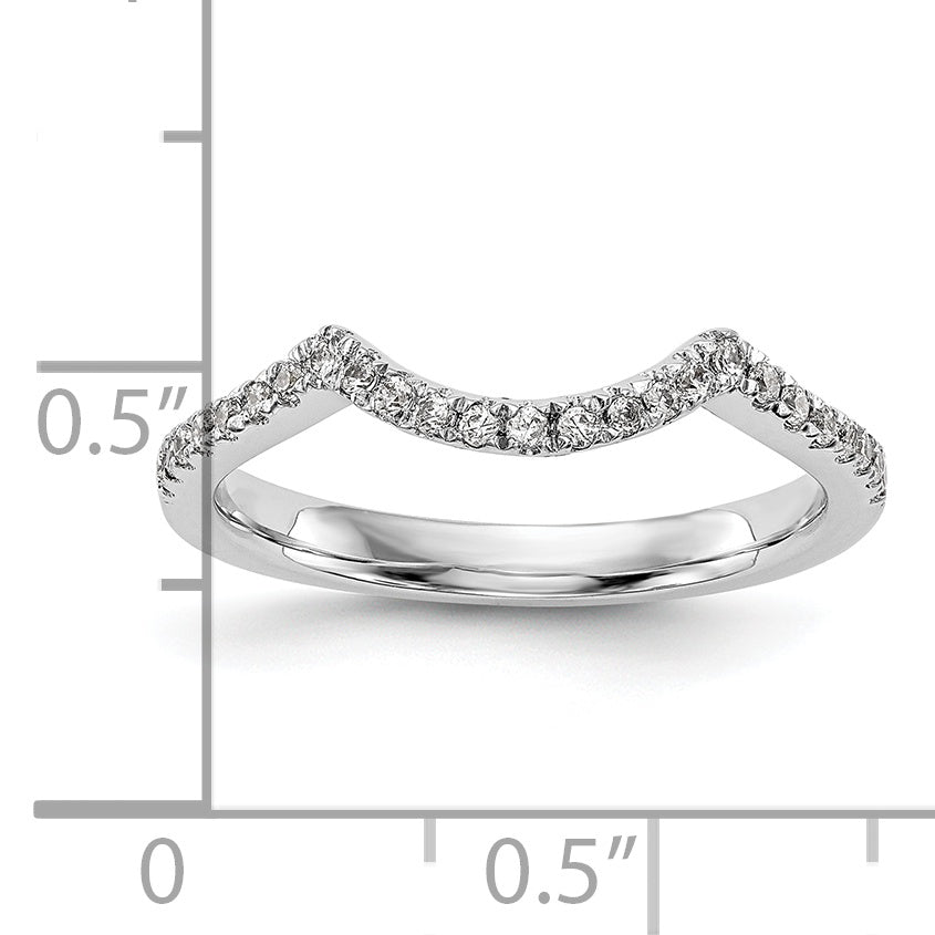 14k White Gold 1/4 Ct. Lab Grown Diamond VS/SI+ G+ Wedding Band Ring