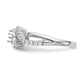 14k White Gold 5/8 Ct. Lab Grown Diamond VS/SI+ G+ Round Criss Cross Engagement Ring