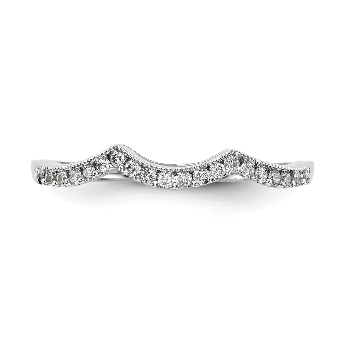 14k White Gold 1/8 Ct. Lab Grown Diamond VS/SI+ G+ Wedding Band Ring