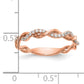 14k Rose Gold 1/8 Ct. Lab Grown Diamond VS/SI+ G+ Criss Cross Wedding Band Ring