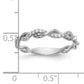 14k White Gold 1/8 Ct. Lab Grown Diamond VS/SI+ G+ Criss Cross Wedding Band Ring