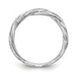 14k White Gold 3/8 Ct. Lab Grown Diamond VS/SI+ G+ Criss Cross Wedding Band Ring