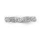 14k White Gold 3/8 Ct. Lab Grown Diamond VS/SI+ G+ Complete Criss Cross Wedding Band