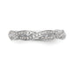 14k White Gold 3/8 Ct. Lab Grown Diamond VS/SI+ G+ Criss Cross Wedding Band Ring