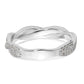 14k White Gold 3/8 Ct. Lab Grown Diamond VS/SI+ G+ Complete Criss Cross Wedding Band