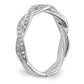 14k White Gold 3/8 Ct. Lab Grown Diamond VS/SI+ G+ Complete Criss Cross Wedding Band