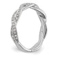 14k White Gold 3/8 Ct. Lab Grown Diamond VS/SI+ G+ Criss Cross Wedding Band Ring