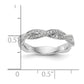 14k White Gold 3/8 Ct. Lab Grown Diamond VS/SI+ G+ Complete Criss Cross Wedding Band