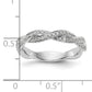 14k White Gold 3/8 Ct. Lab Grown Diamond VS/SI+ G+ Criss Cross Wedding Band Ring