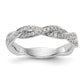 14k White Gold 3/8 Ct. Lab Grown Diamond VS/SI+ G+ Criss Cross Wedding Band Ring